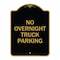 Signmission Designer Series No Overnight Truck Parking, Black & Gold Aluminum Sign, 18" x 24", BG-1824-23822 A-DES-BG-1824-23822 - alternate 1
